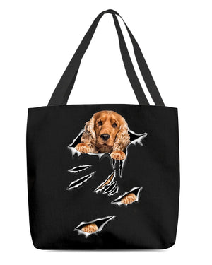 Cracks-English Cocker Spaniel-Cloth Tote Bag