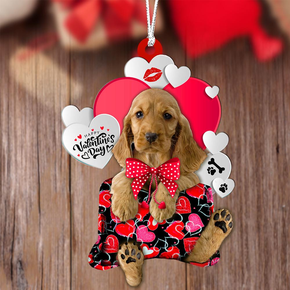 English Cocker Spaniel Valentine's Day Sleeping Bag-Two Sides Ornament