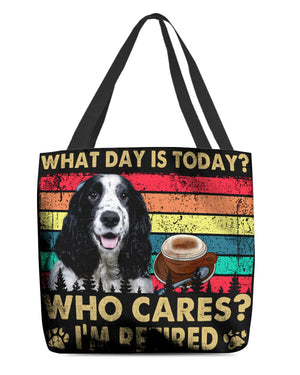 English Cocker Spaniel Who Cares-Cloth Tote Bag