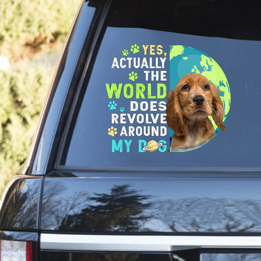 English Cocker Spaniel Revolve Around Decal