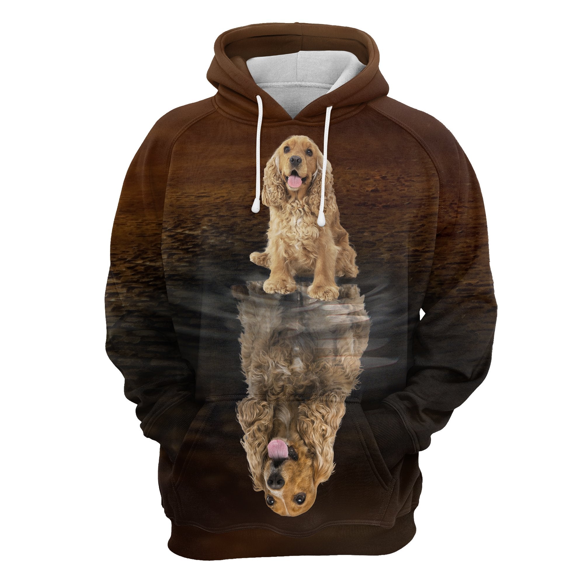 Cute English Cocker Spaniel Reflection All Over Hoodie