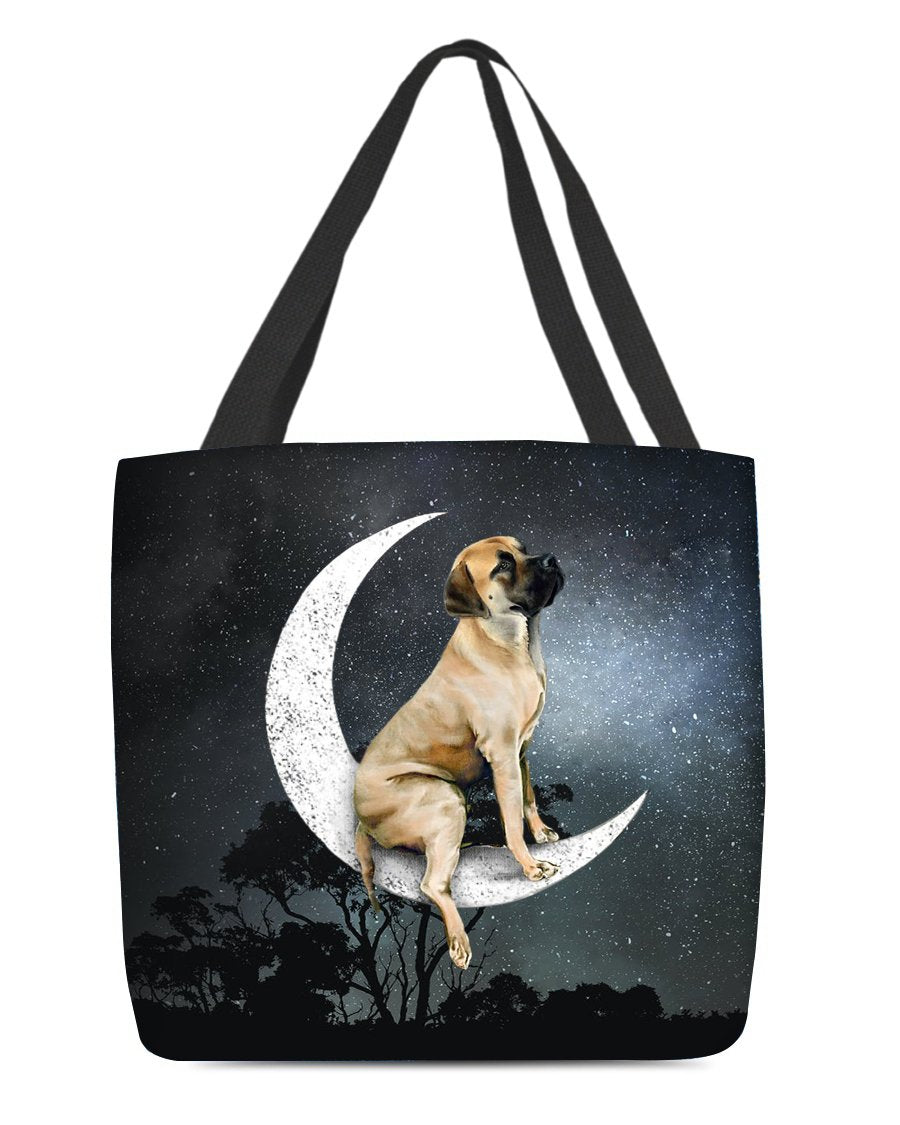 English Mastiff-Sit On The Moon-Cloth Tote Bag