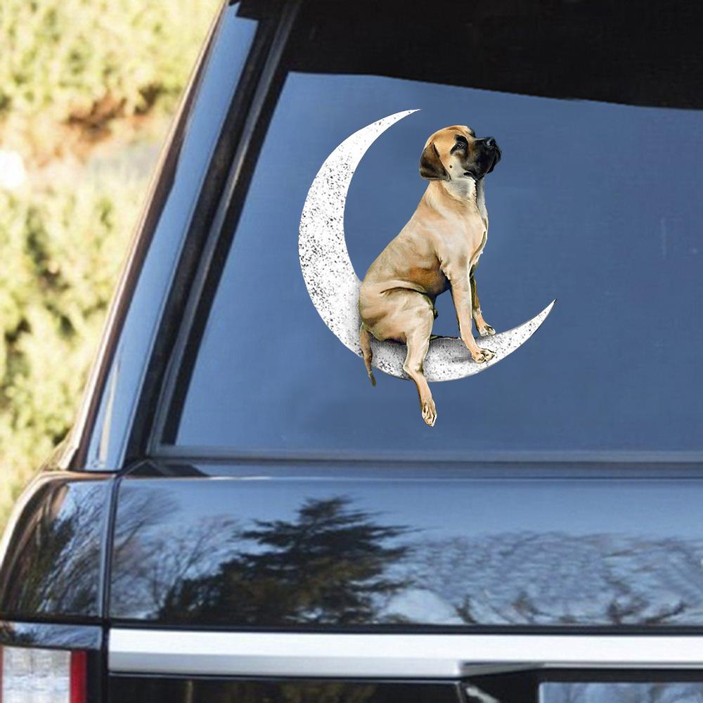 English Mastiff-Sit On The Moon Decal