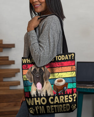 English Mastiff Who Cares-Cloth Tote Bag