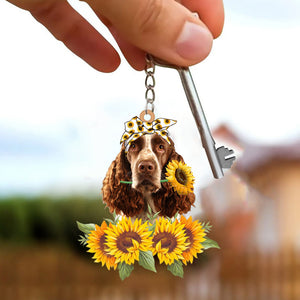 English Springer Spaniel-Dog Mom Keychain