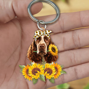 English Springer Spaniel-Dog Mom Keychain