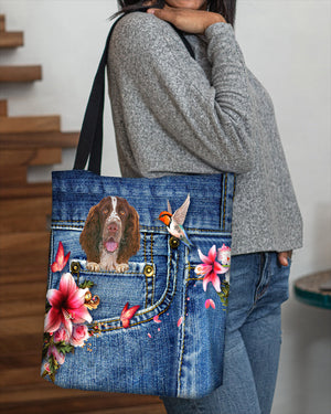 English Springer Spaniel-Lily Cloth Tote Bag