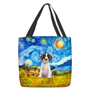 English Springer Spaniel-Oil Painting-Cloth Tote Bag