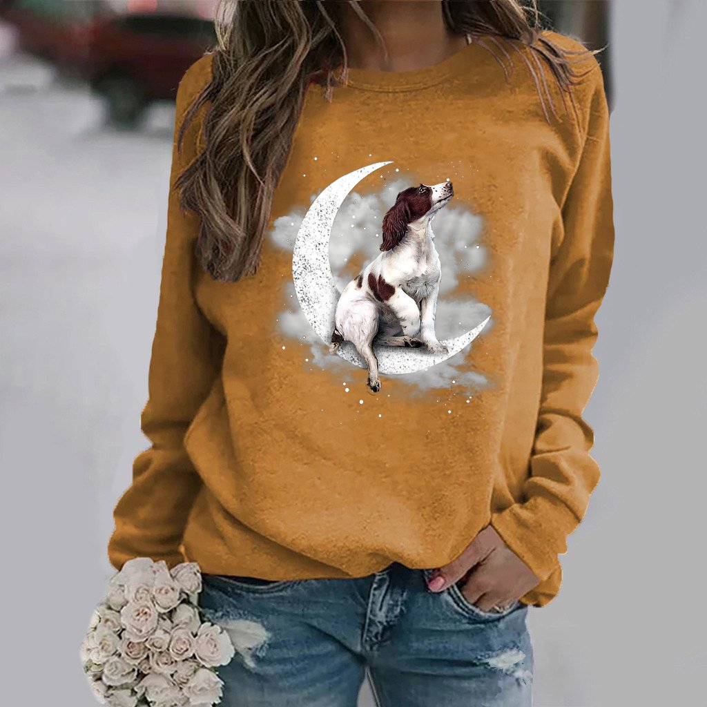 English Springer Spaniel -Sit On The Moon- Premium Sweatshirt