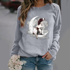 English Springer Spaniel -Sit On The Moon- Premium Sweatshirt