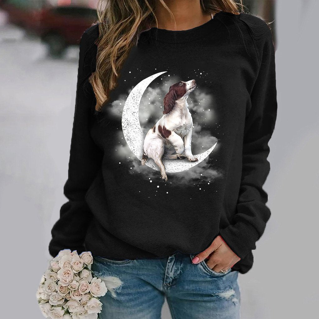 English Springer Spaniel -Sit On The Moon- Premium Sweatshirt