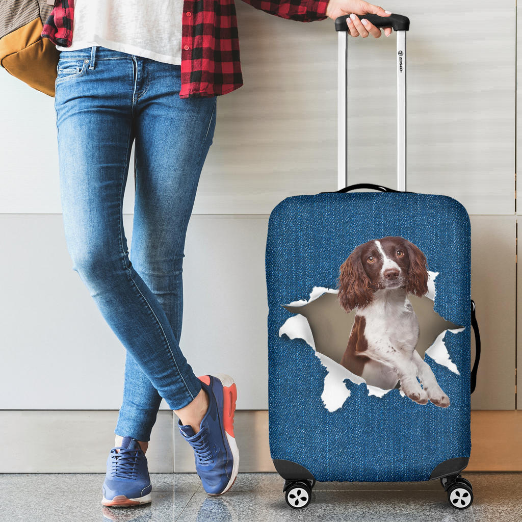 English Springer Spaniel -Torn Paper Luggage Covers2