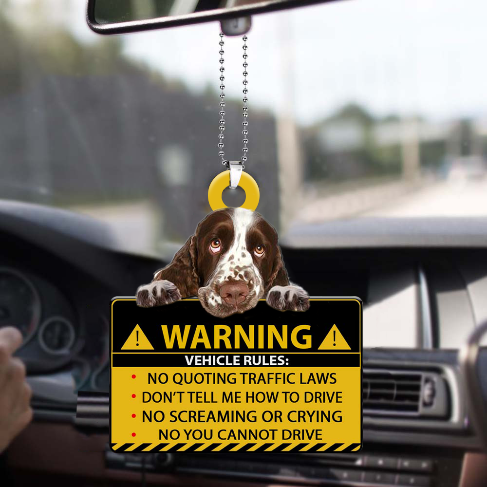 English Springer Spaniel-Vehicle Rules Two Side Ornament