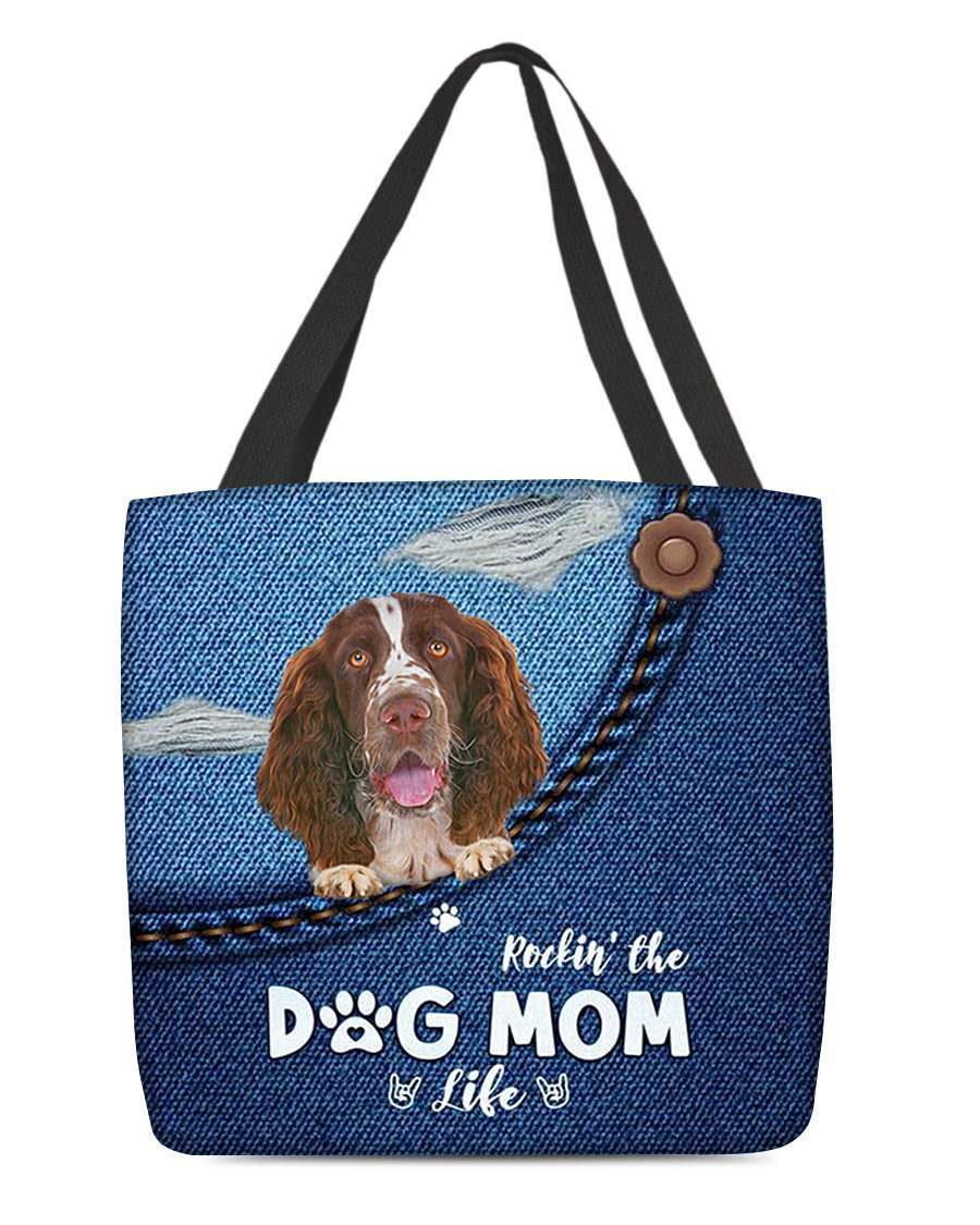 English Springer Spaniel-Dog Mom Life-Cloth Tote Bag