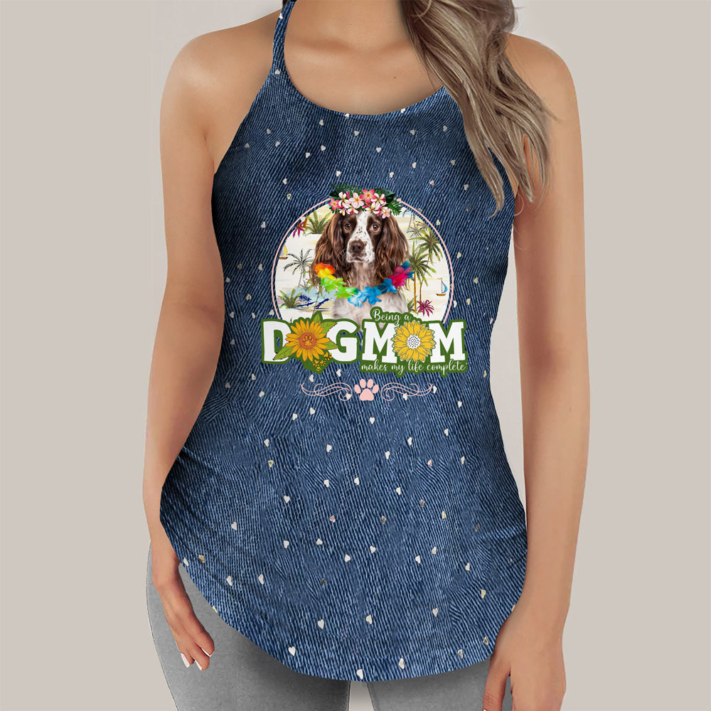 English Springer Spaniel 2-Hawaii beach Dog Mom Tank Top