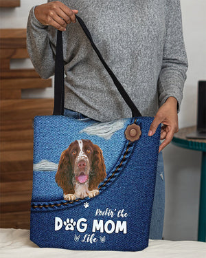 English Springer Spaniel-Dog Mom Life-Cloth Tote Bag