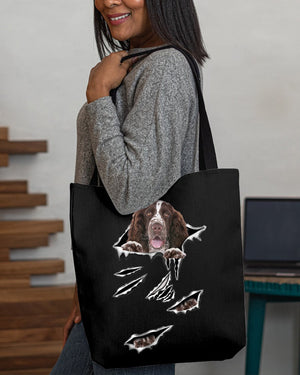 Cracks-English Springer Spaniel-Cloth Tote Bag