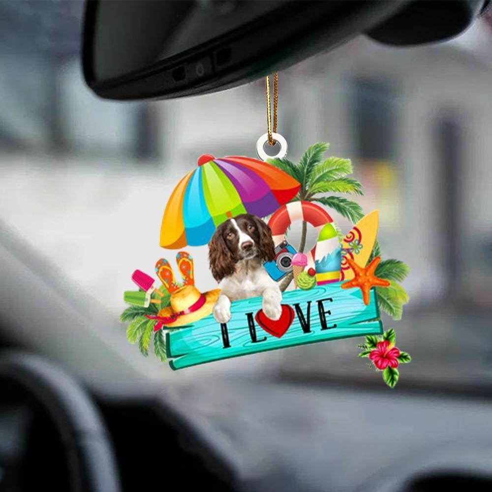 English Springer Spaniel-I Love Summer-Two Sided Ornament