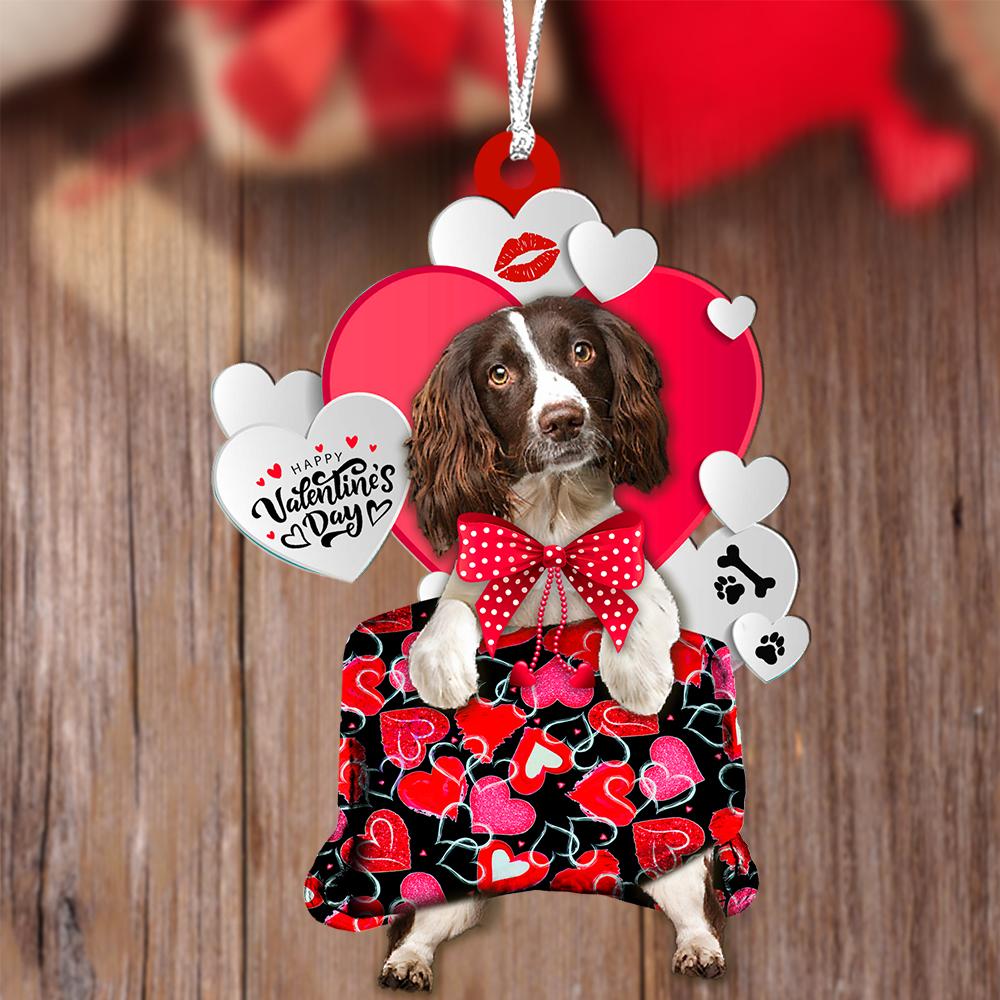 English Springer Spaniel Valentine's Day Sleeping Bag-Two Sides Ornament