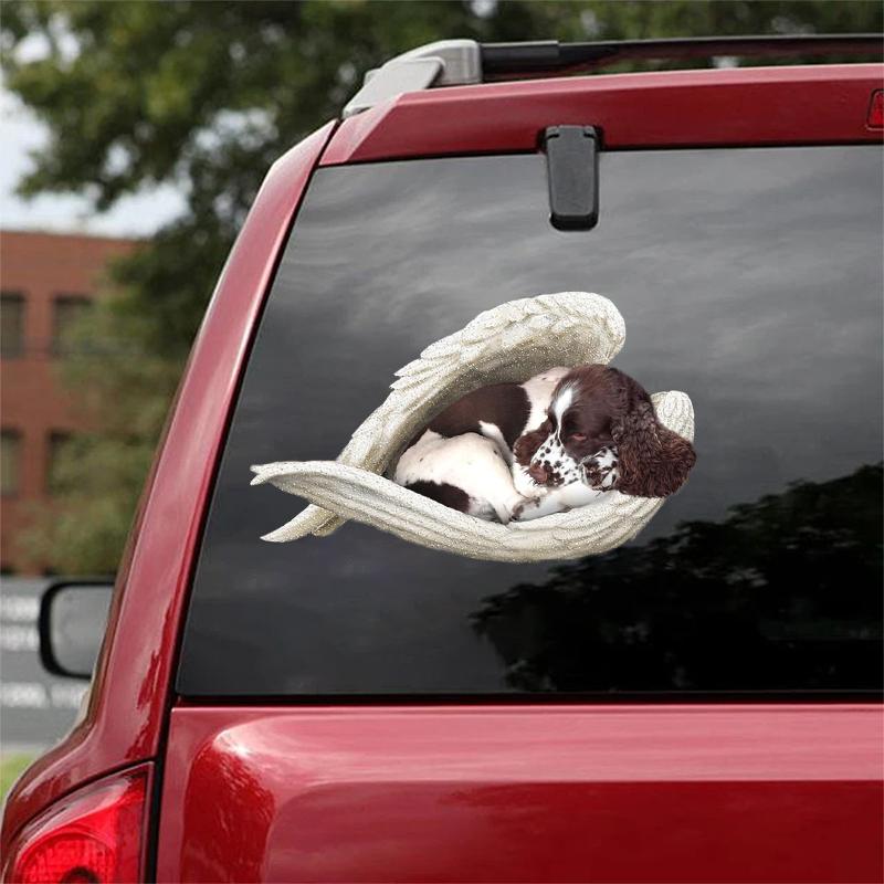 English Springer Spaniel-sleeping angel CAR STICKER