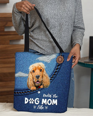 English Cocker Spaniel-Dog Mom Life-Cloth Tote Bag