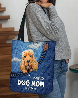 English Cocker Spaniel-Dog Mom Life-Cloth Tote Bag