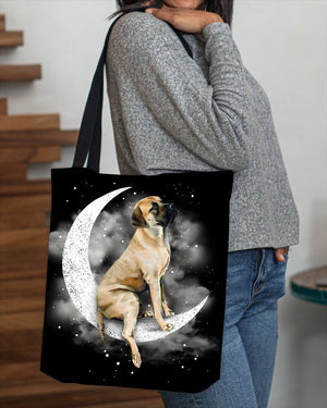 English Mastiff Sit On The Moon Sit On The Moon With Starts-Cloth Tote Bag