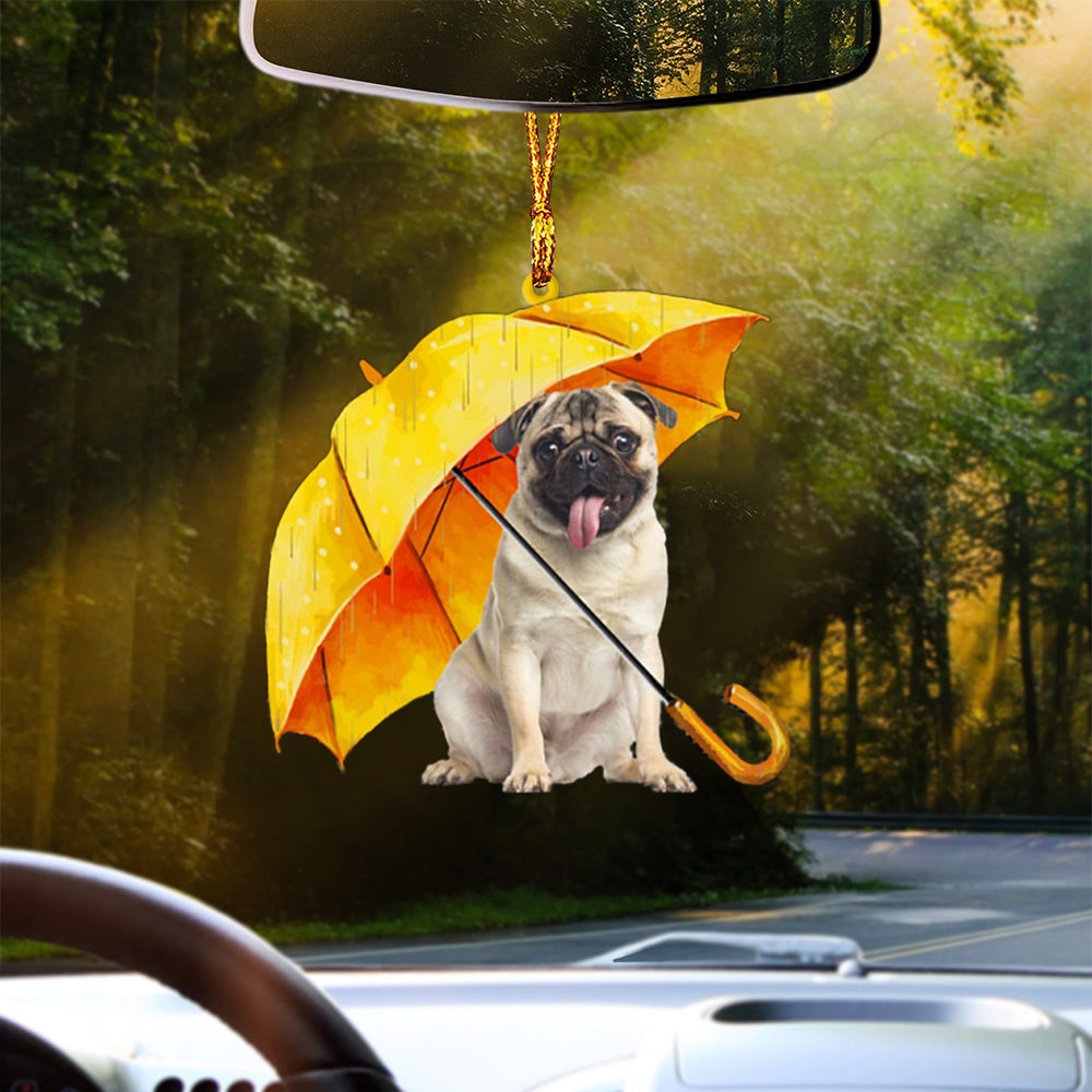 FAWN Pug 1-The Umbrella Two Sides Ornament