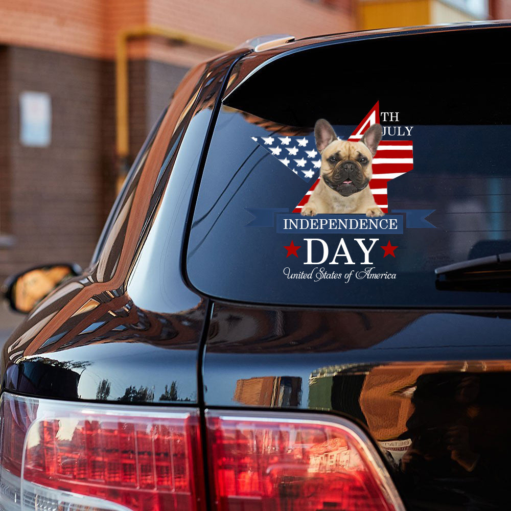 Fawn French Bulldog-Independent Day2 Car Sticker