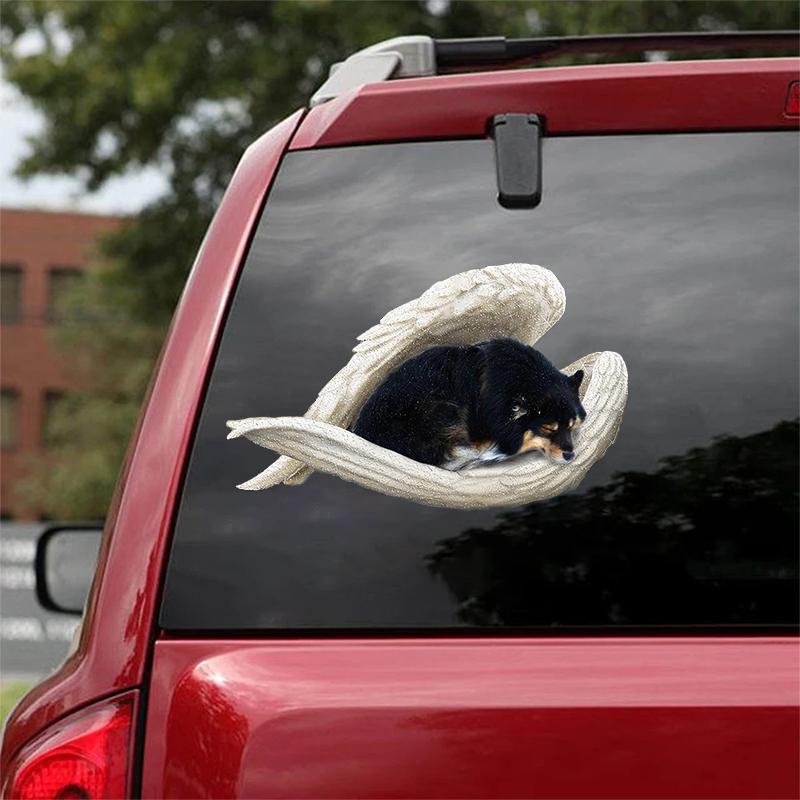 Finnish Lapphund-sleeping angel CAR STICKER