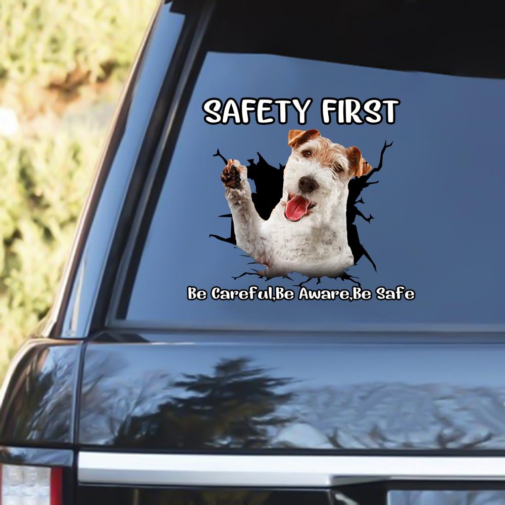 Fox Terrier Safety First Decal