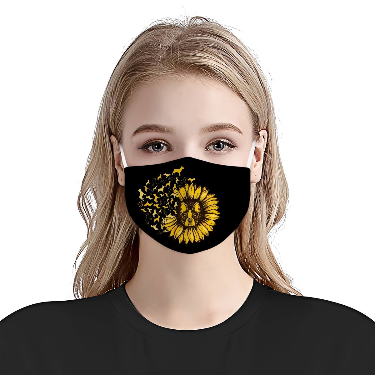 French Bulldog Sunflower Leaf EZ01 2404 Face Mask