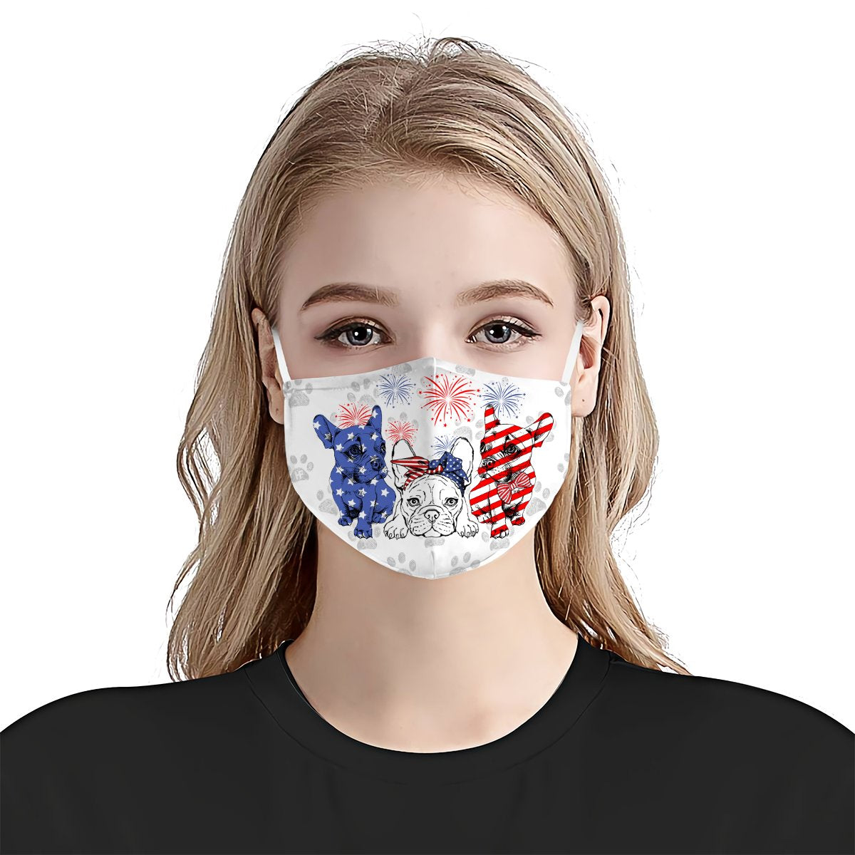 French Bulldog 4th Of July EZ01 1405 Face Mask