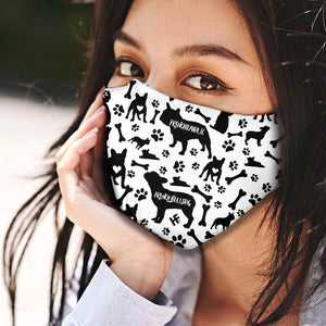 French Bulldog Black &amp; White Pattern EZ07 2707 Face Mask