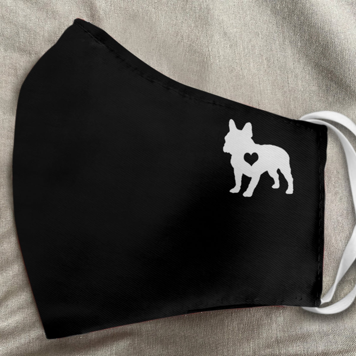 French Bulldog Heart EZ07 2707 Face Mask