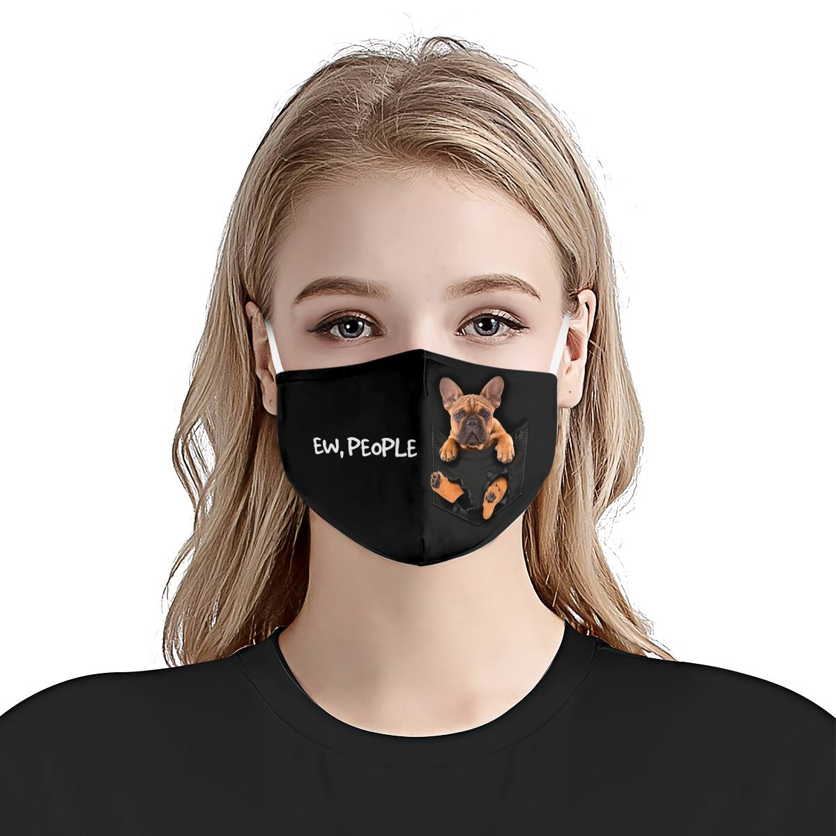 French Bulldog In Pocket EZ07 1907 Face Mask