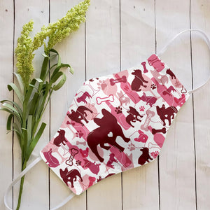 French Bulldog Wine Pattern EZ07 2707 Face Mask