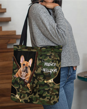 French-Bulldog Camo Cloth Tote Bag