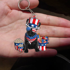 French Bulldog-July Stuff Flat Acrylic Keychain