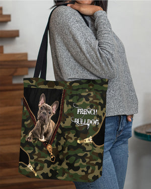 French-bulldog-2 Camo Cloth Tote Bag