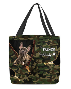 French-bulldog-2 Camo Cloth Tote Bag