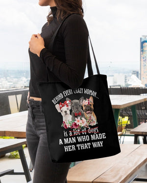 French Bulldog-Crazy Woman Cloth Tote Bag