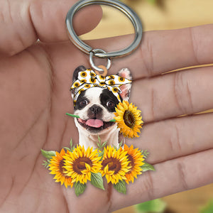 French Bulldog-Dog Mom Keychain