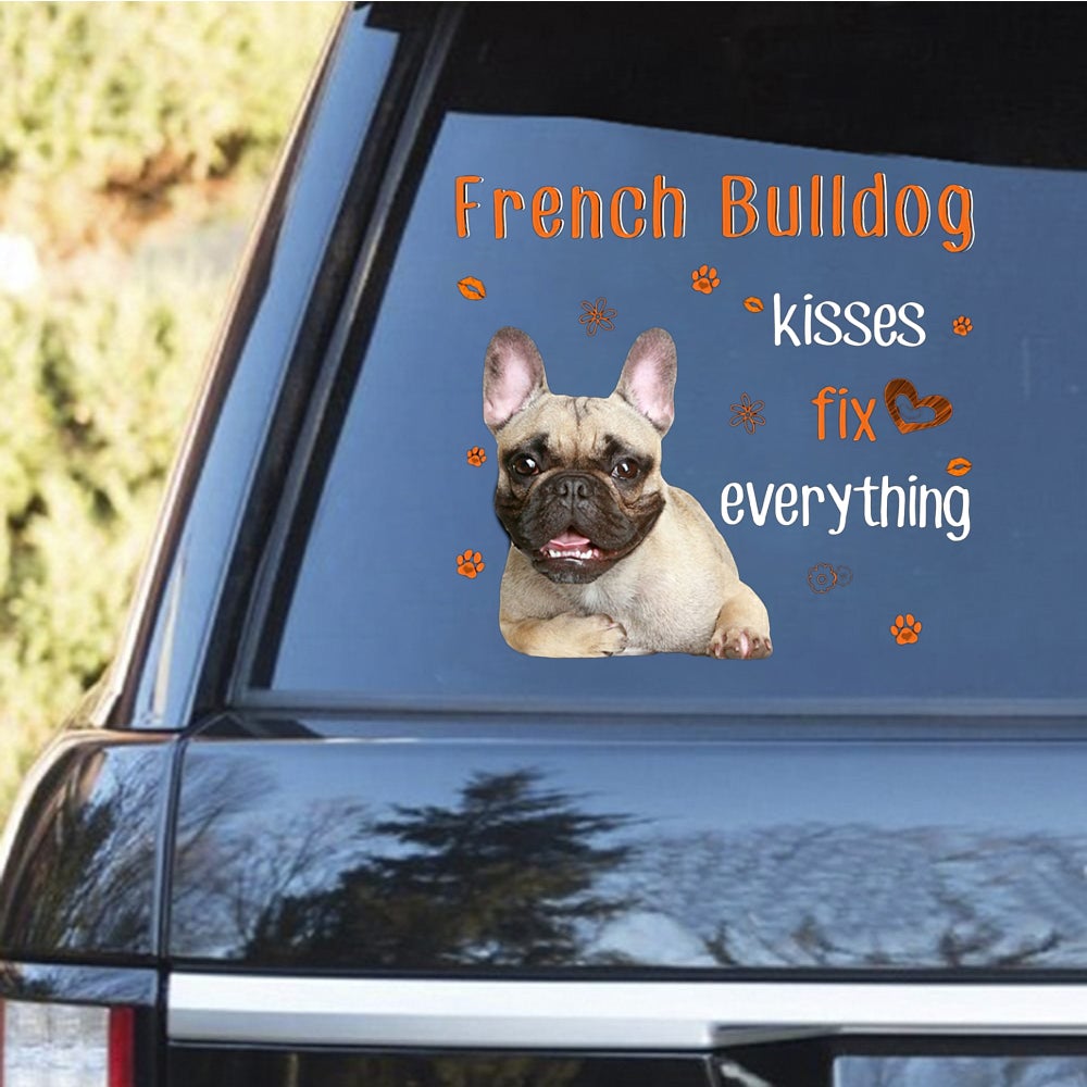 French Bulldog-Kiss Fix Everything Decal