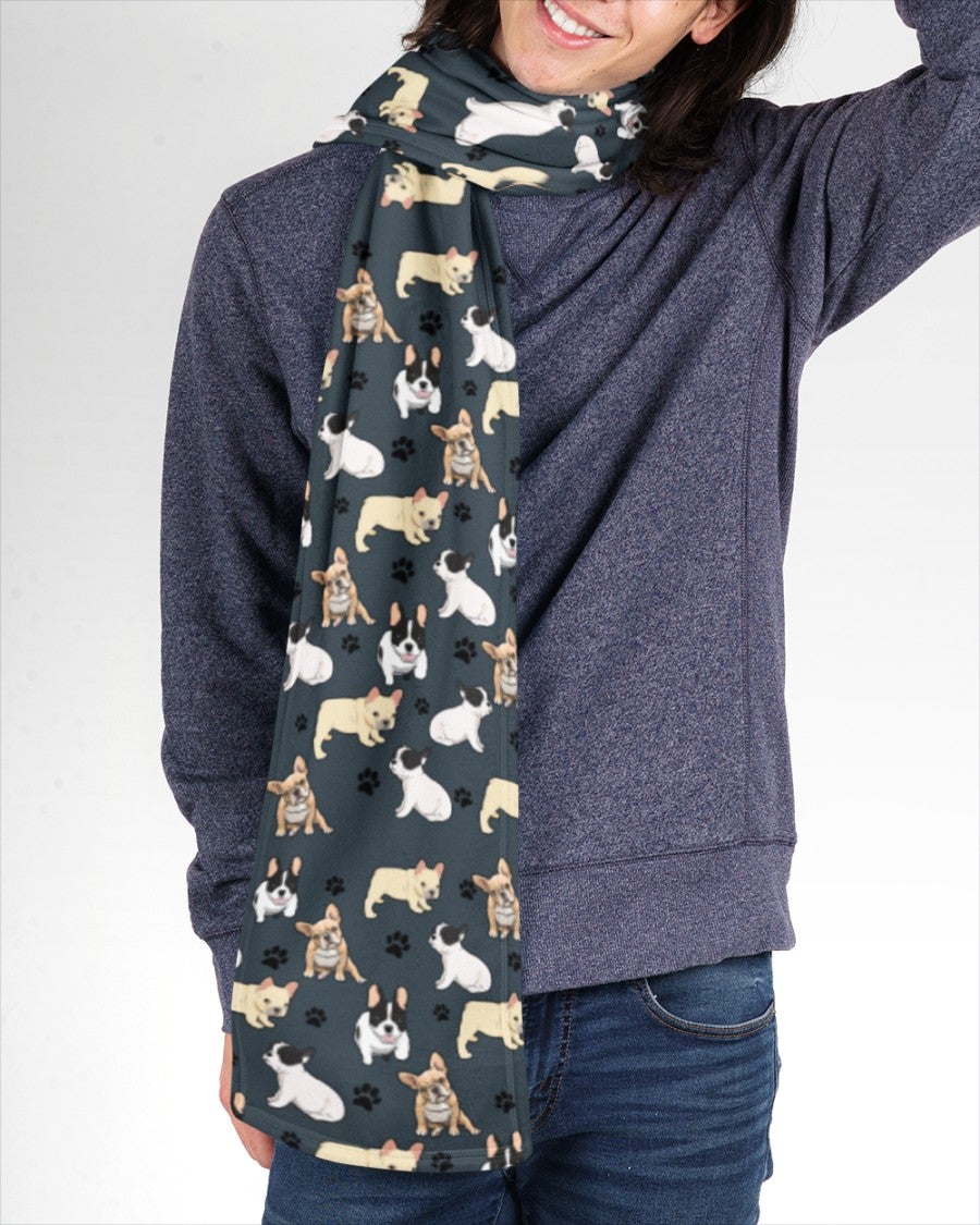 French Bulldog-Paw Dog Scarf