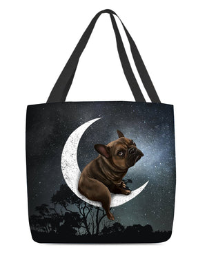 French Bulldog-Sit On The Moon-Cloth Tote Bag