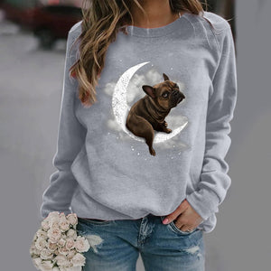 French Bulldog -Sit On The Moon- Premium Sweatshirt