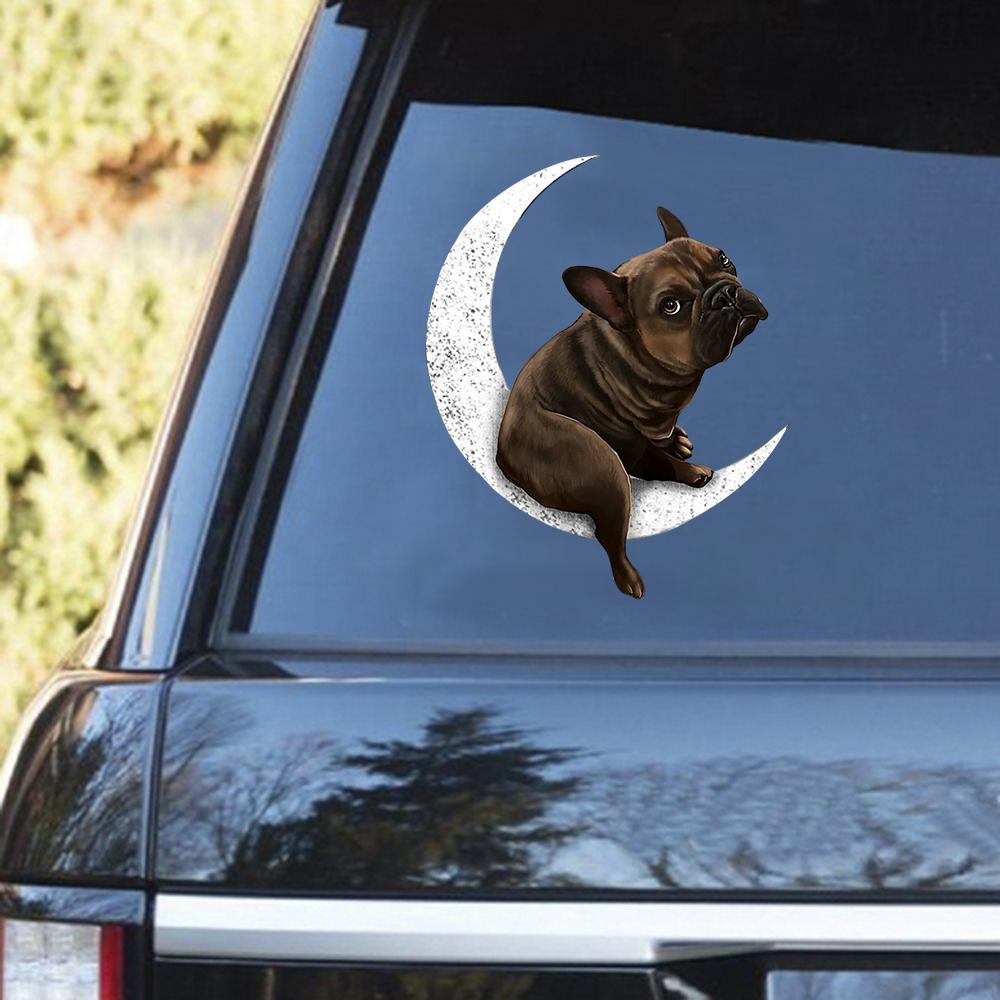 French Bulldog-Sit On The Moon Decal