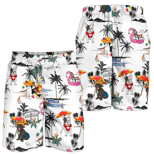 French Bulldog-Summer Beach Mens Shorts