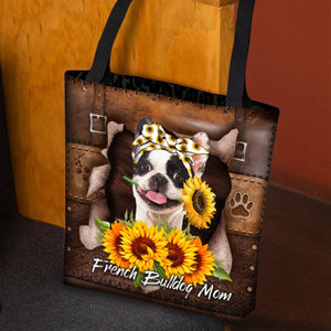 French Bulldog-Sunflower&Dog Mom Cloth Tote Bag